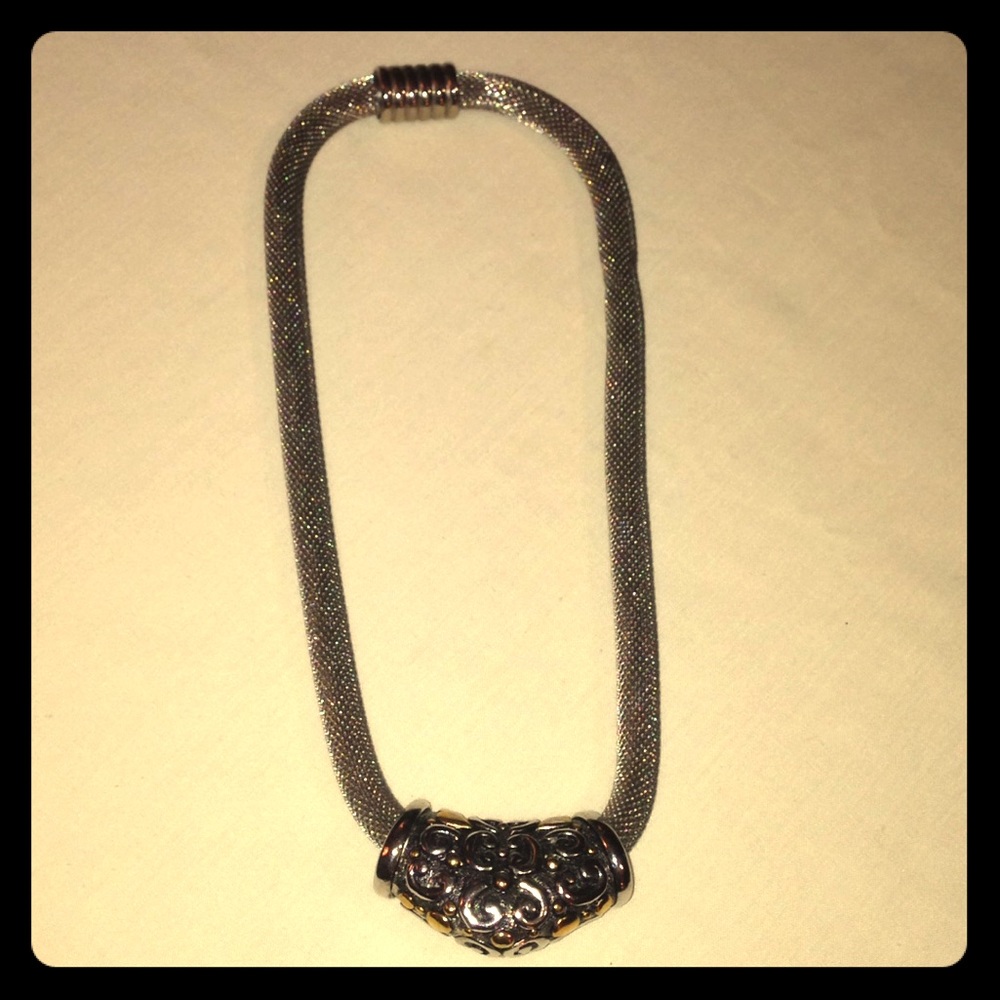 Vtg Double Sided Statement Necklace - image 1